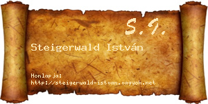 Steigerwald István névjegykártya