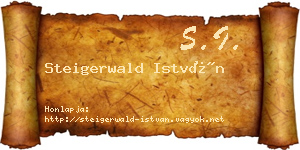 Steigerwald István névjegykártya