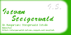 istvan steigerwald business card