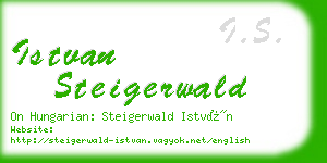 istvan steigerwald business card